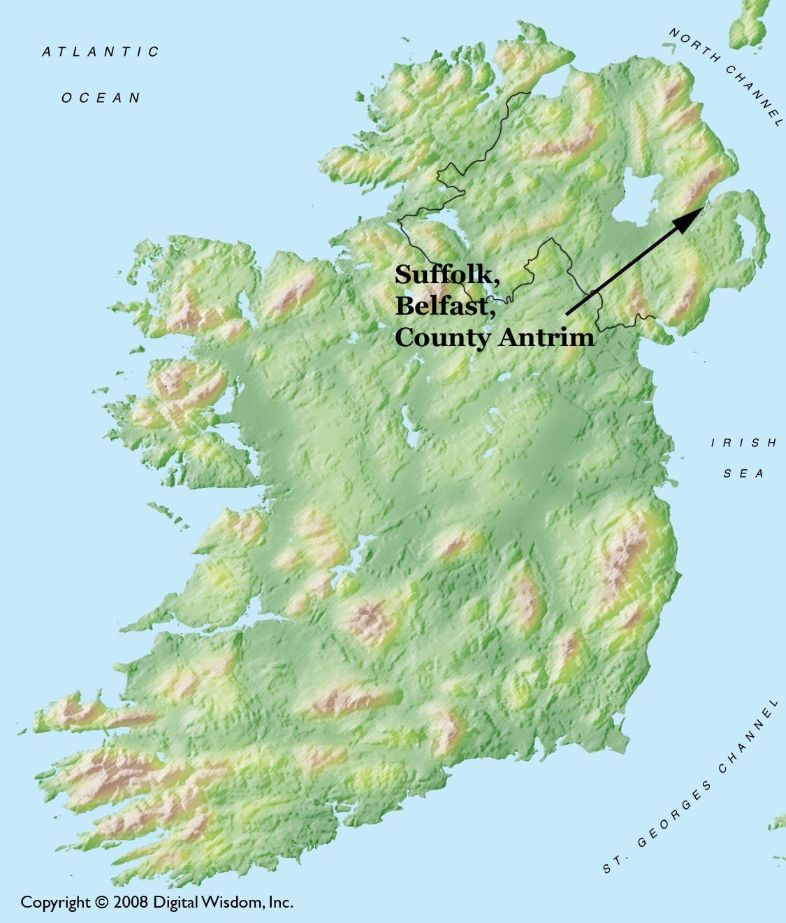 ramani ya belfast ireland ya kaskazini
