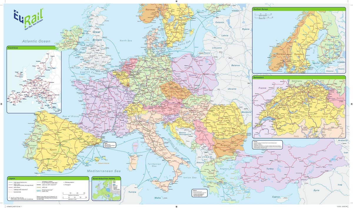 ramani ya eurail ireland