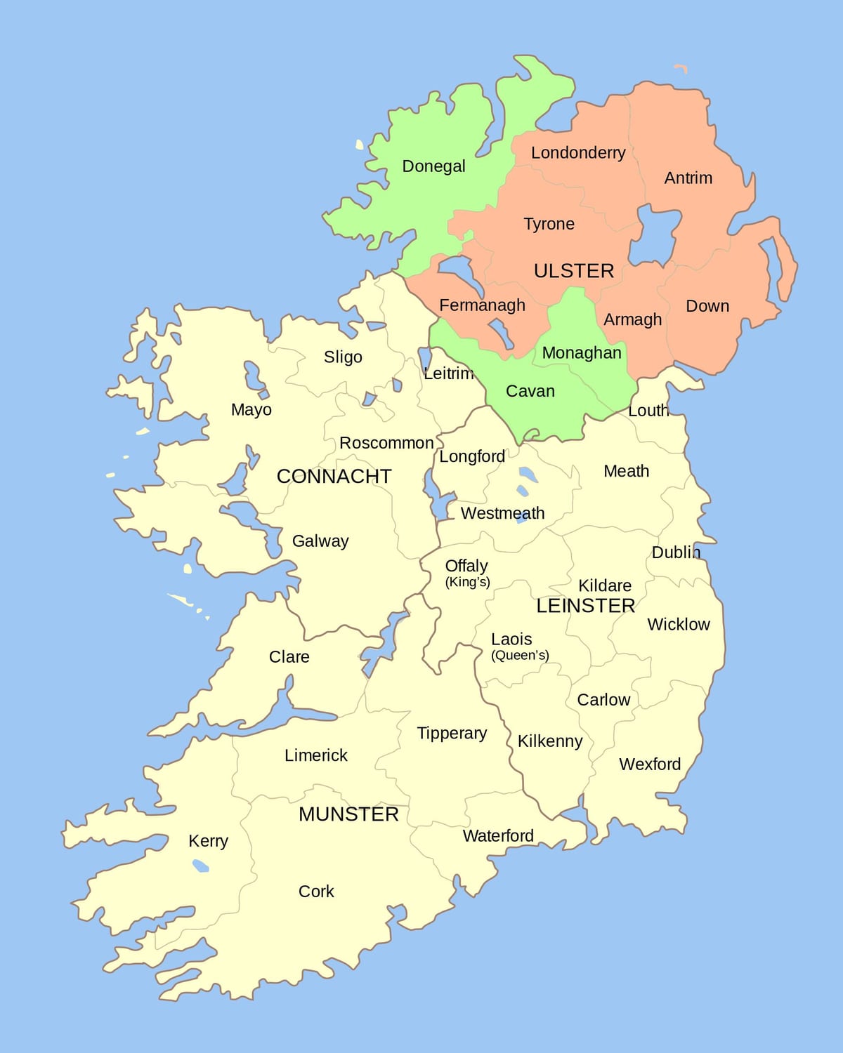 ramani ya ireland alama