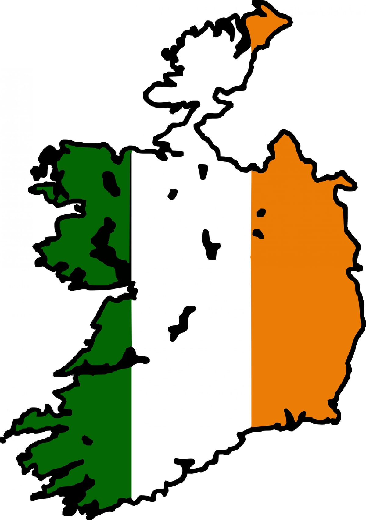 ramani ya ireland bendera