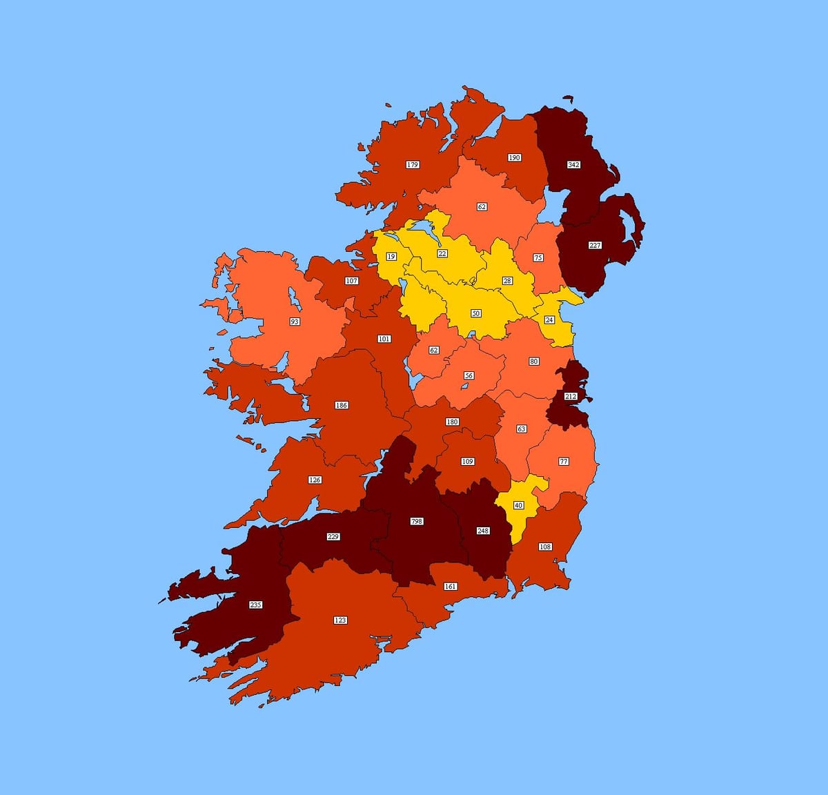 ramani ya ireland postcode