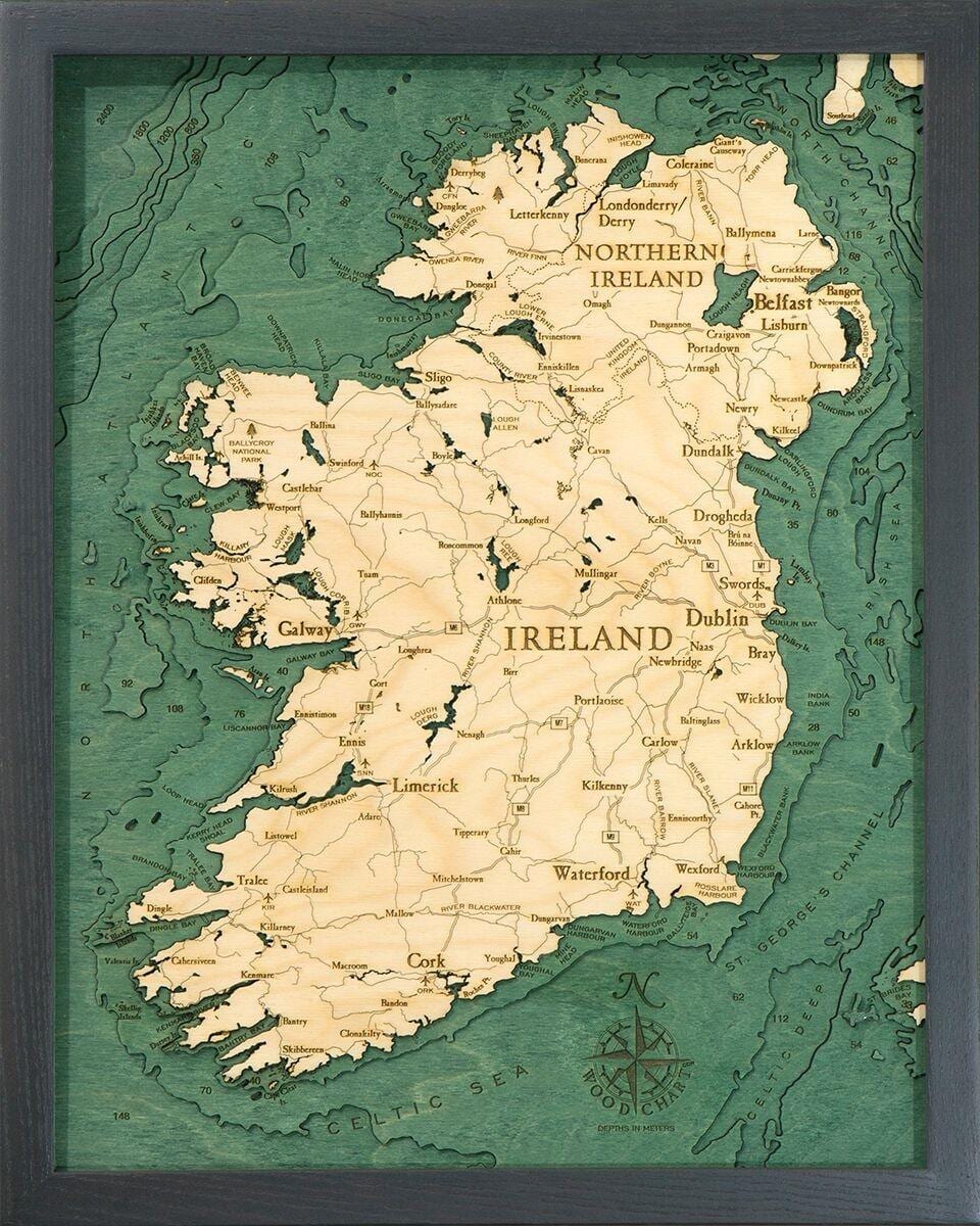 ramani ya ireland ramani sanaa