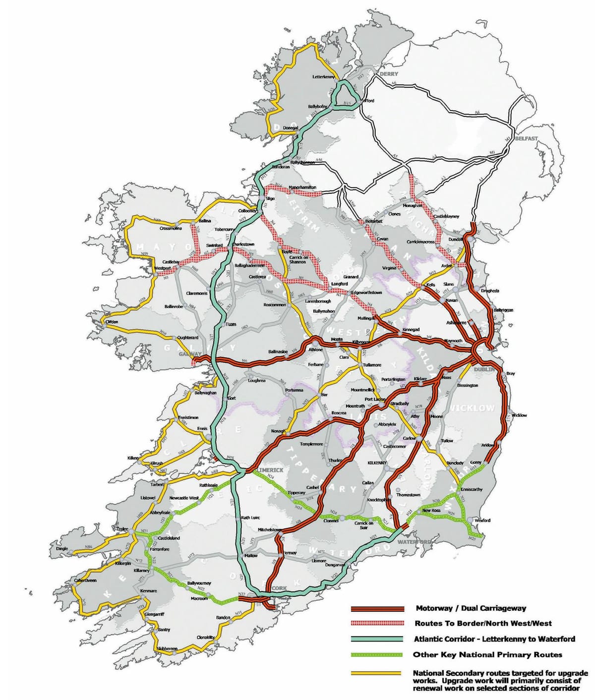 ramani ya barabara ya ireland mwaka 2016