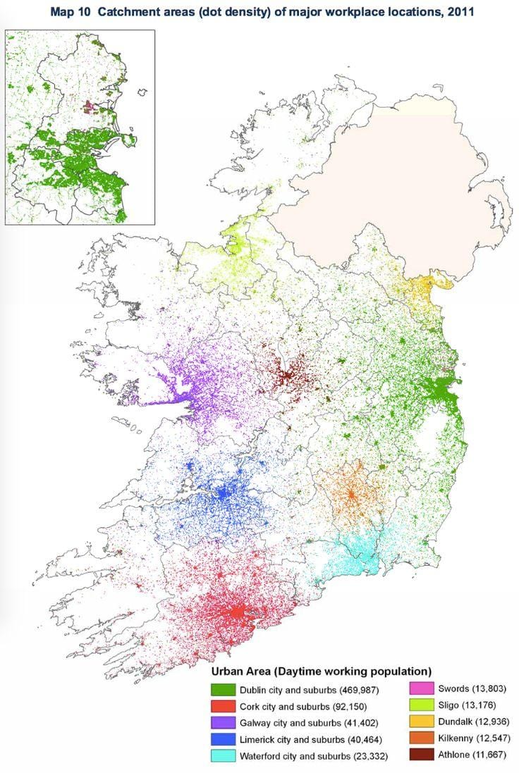 ireland wiani idadi ya watu ramani
