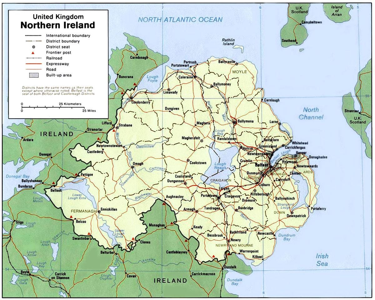 ramani ya ireland n