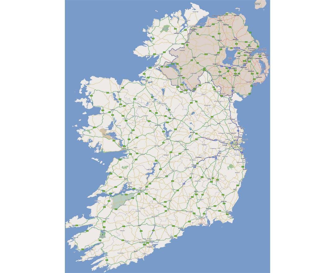 bora ya barabara ramani ya ireland