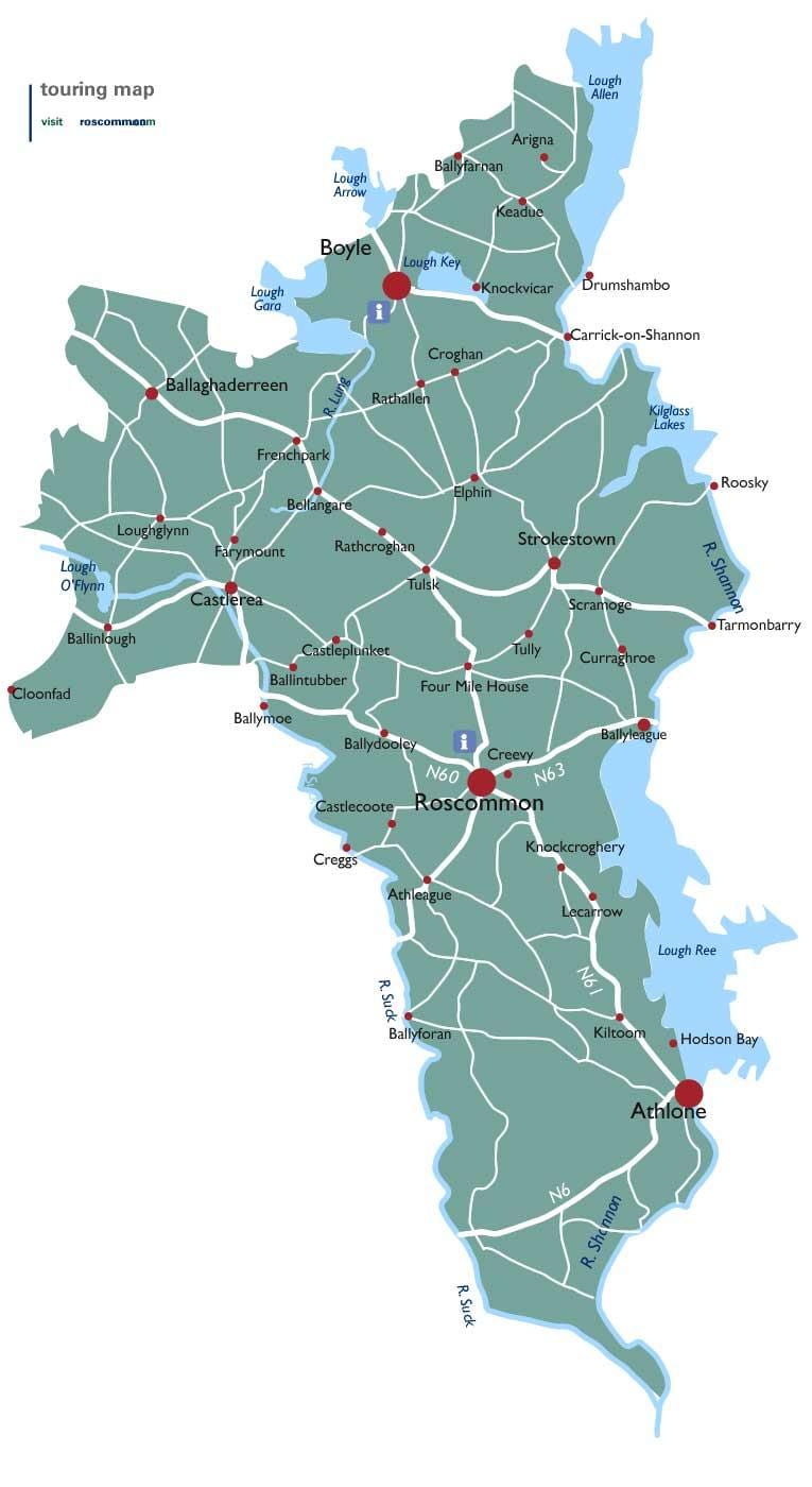 ramani ya kata roscommon ireland