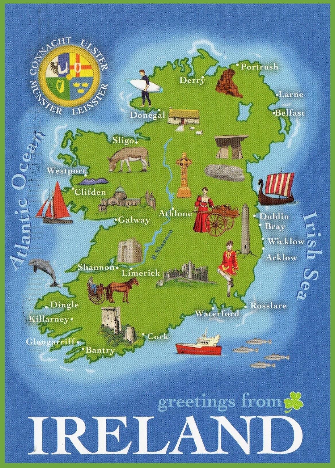 ramani ya ireland vivutio vya juu