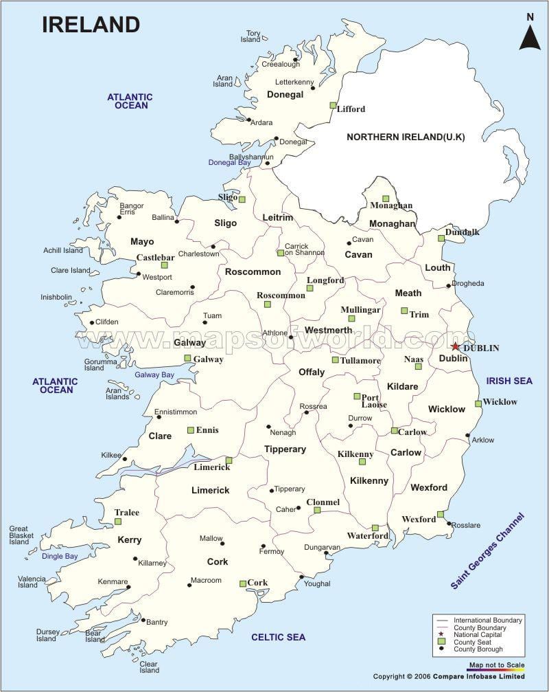 ramani ya kisiasa ramani ya ireland
