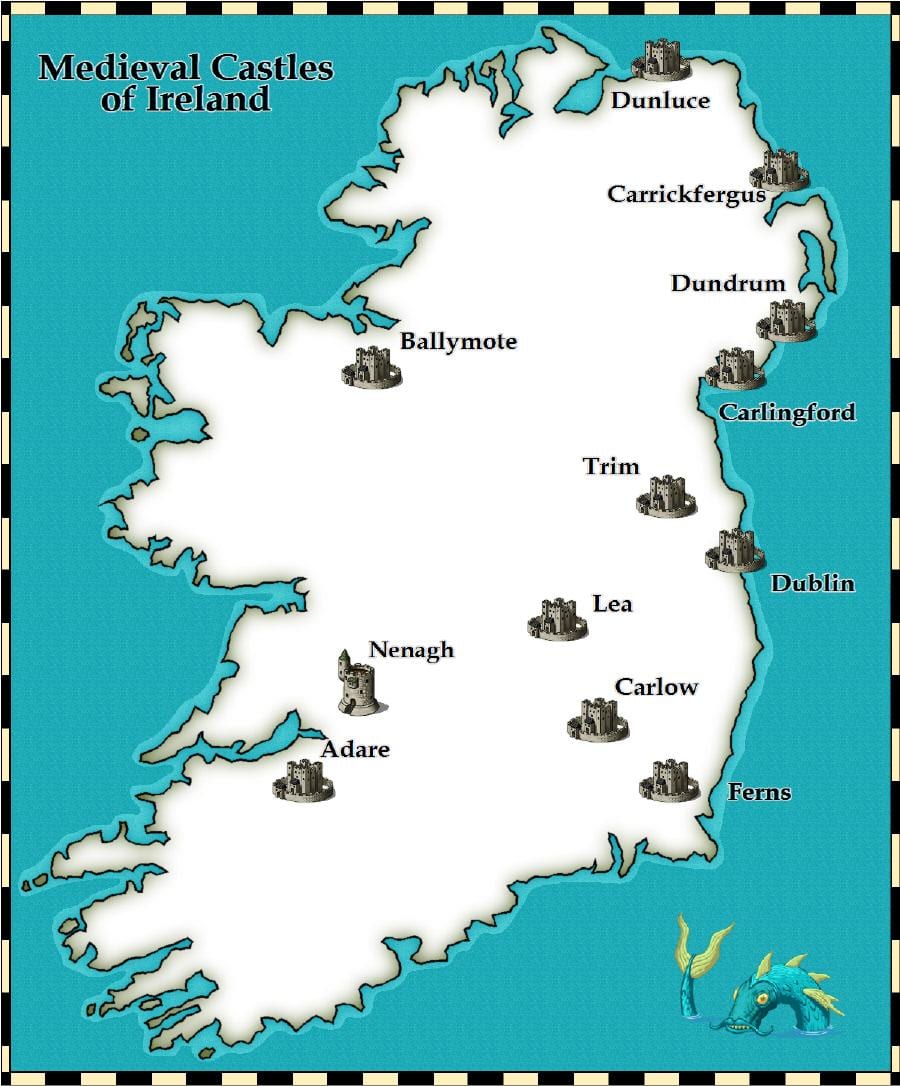 ramani ya majumba katika ireland