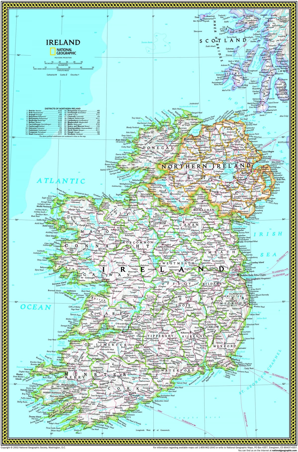ramani ya national geographic ramani ya ireland