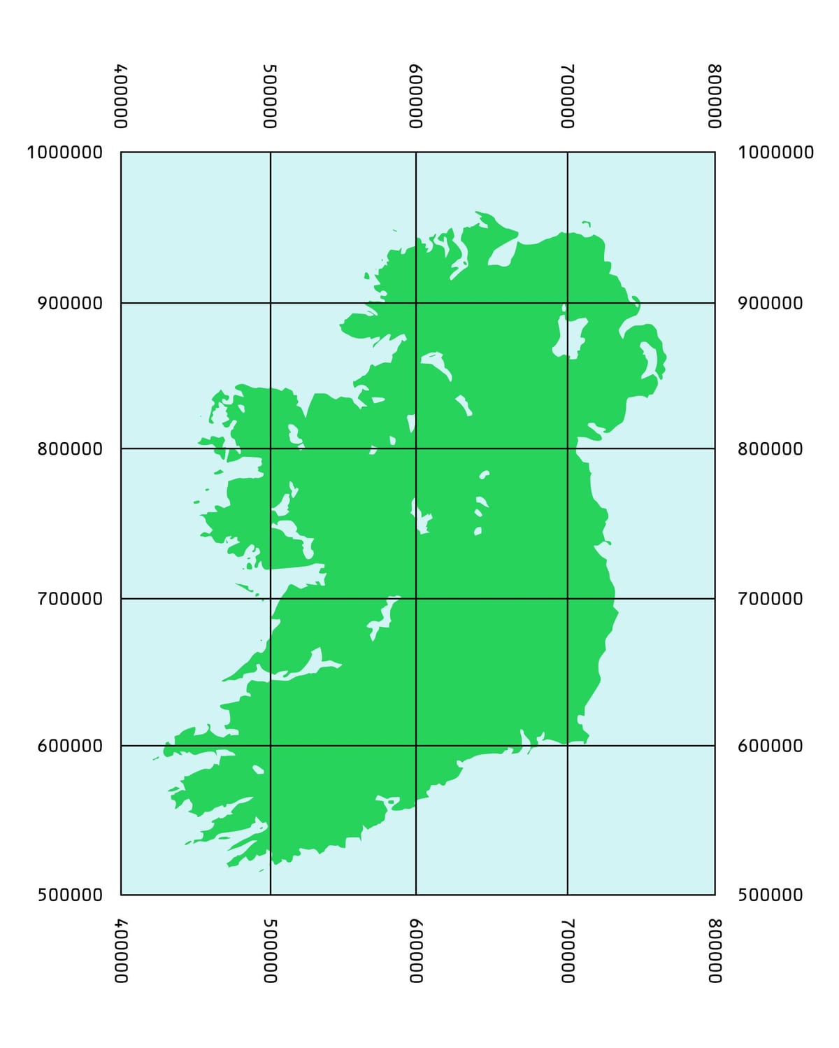 ramani ya kuratibu ireland