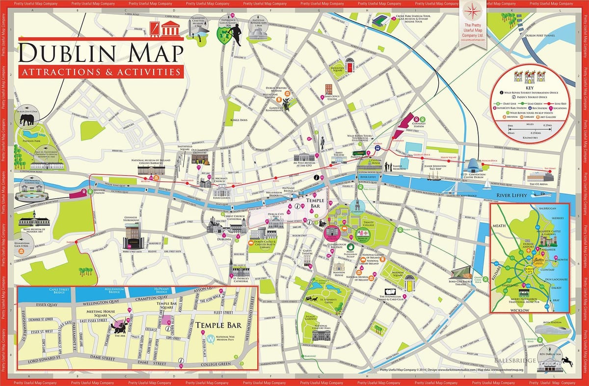 ramani ya dublin ireland vivutio vya utalii
