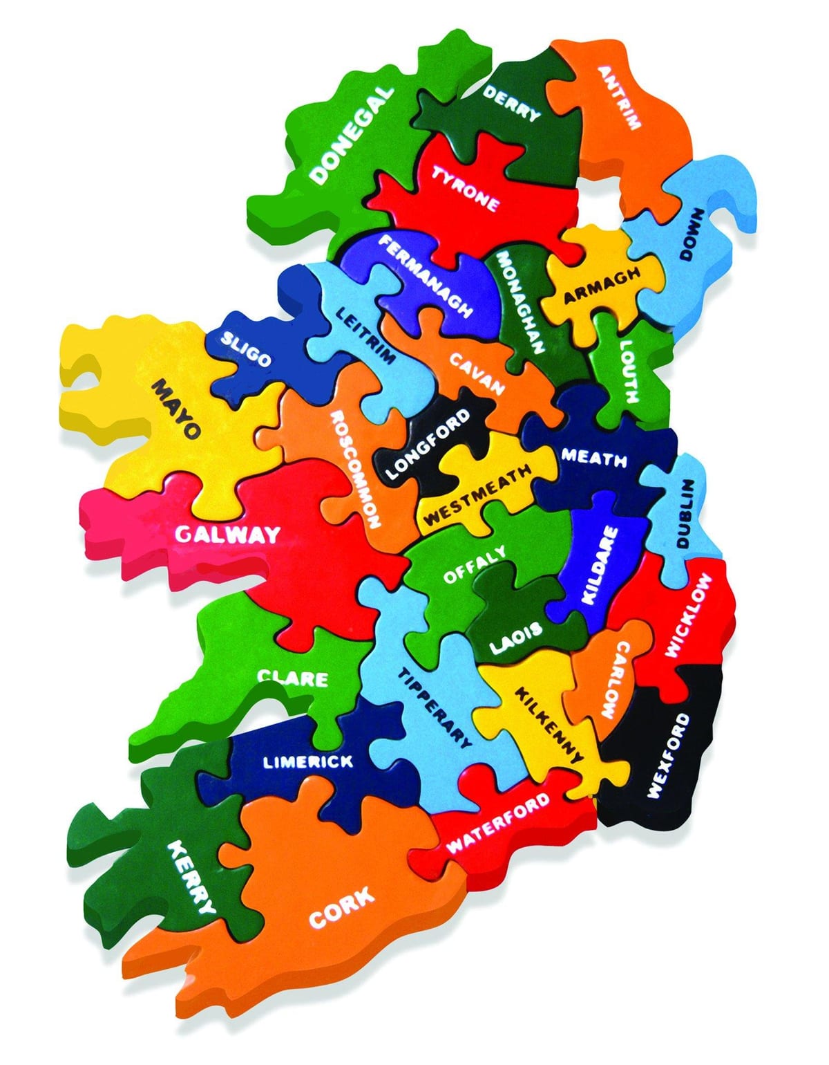 ramani ya ramani ya ireland jigsaw