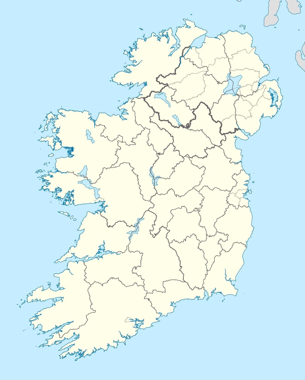 ramani ya visiwa vya ireland
