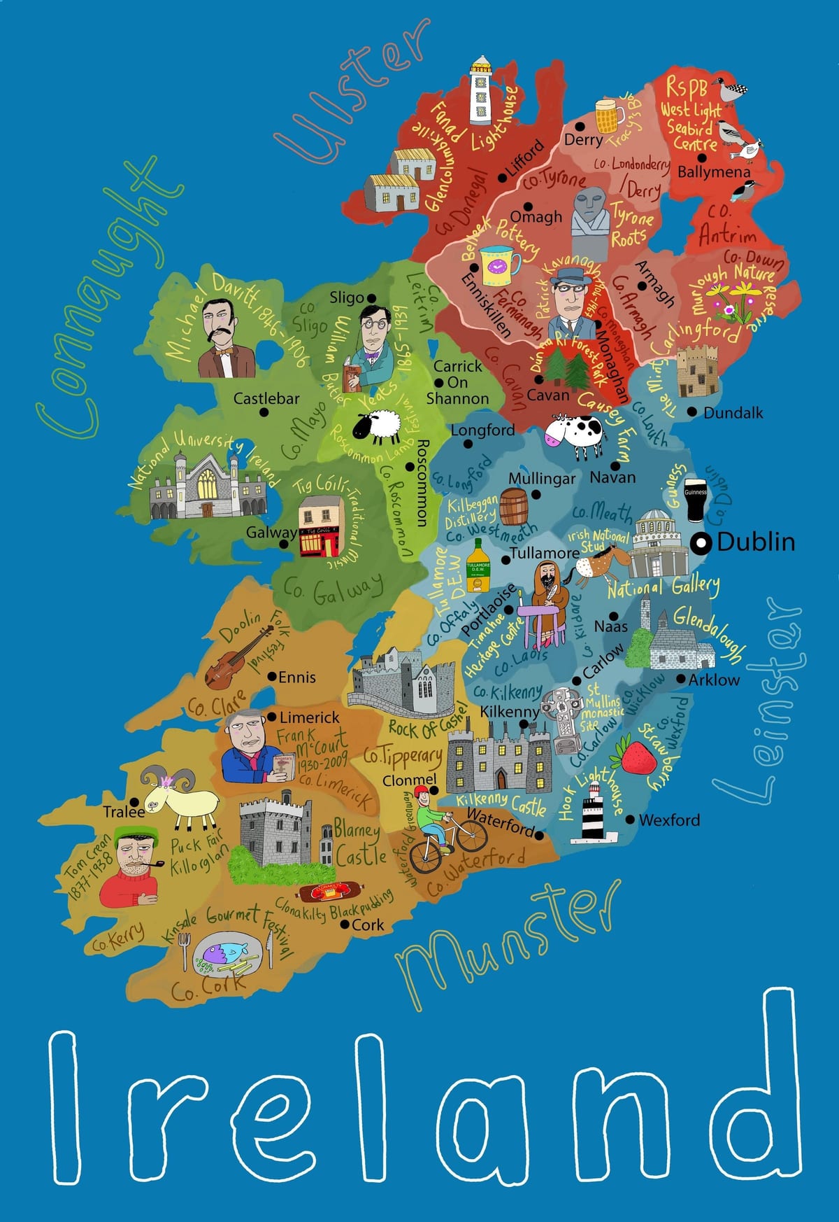 ramani ya ireland kwa ajili ya watoto