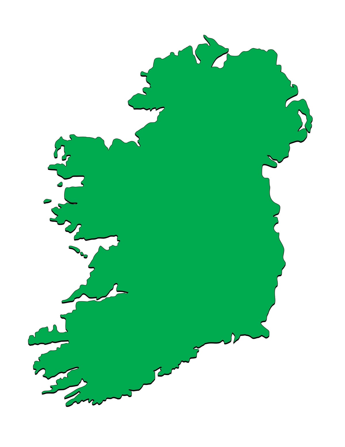 ramani ya ireland template