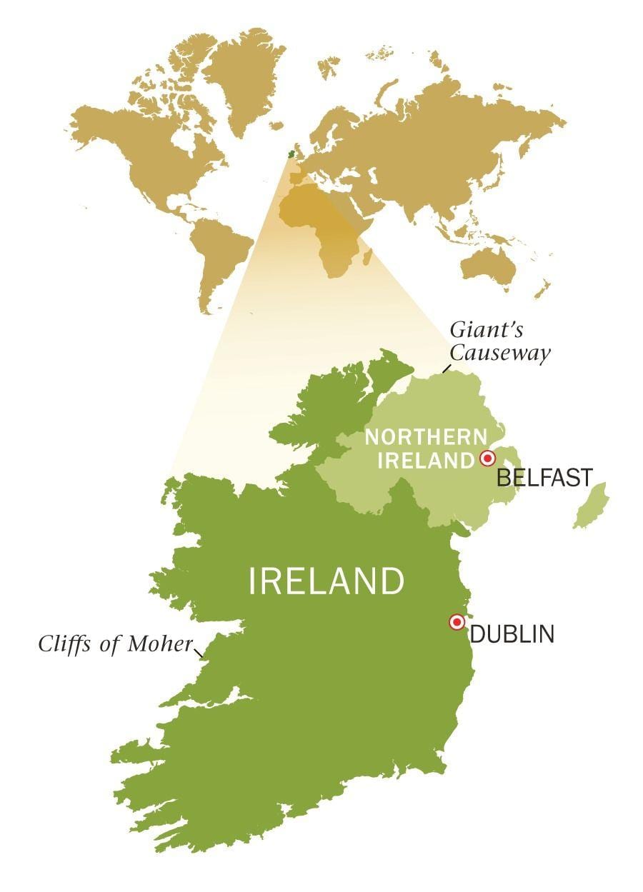 ramani ya zamaradi isle ireland