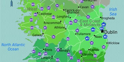 Ramani ya rangi ramani ya ireland