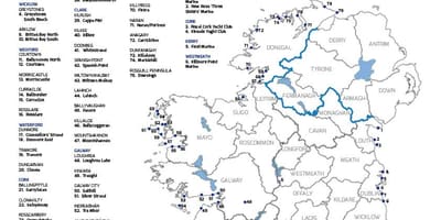Fukwe bora katika ireland ramani