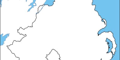Tupu ramani ya ireland ya kaskazini