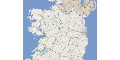 Bora ya barabara ramani ya ireland