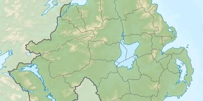 Ramani ya kimwili ramani ya ireland ya kaskazini
