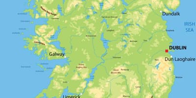 Misaada ramani ya ireland