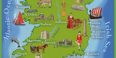 Ramani ya ireland vivutio vya juu
