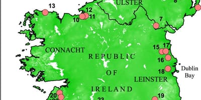Ramani ya maziwa ya ireland