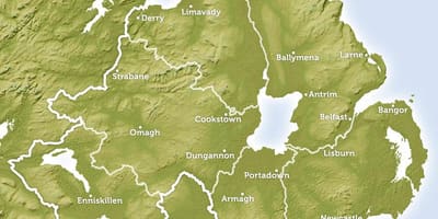 Ramani ya mito katika ireland ya kaskazini