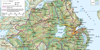 Mitaani ramani ireland ya kaskazini