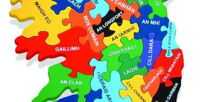 Ramani ya ramani ya ireland kama gaeilge