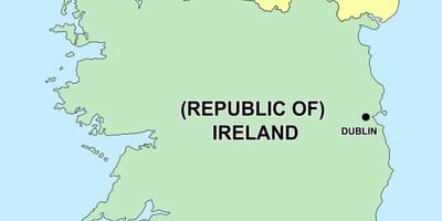  ramani ya ireland ya kaskazini na jamhuri ya ireland