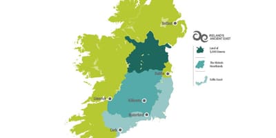 Ramani ya ramani ya pwani ya mashariki ya ireland
