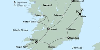 Ramani ya utalii ramani ya kusini ireland