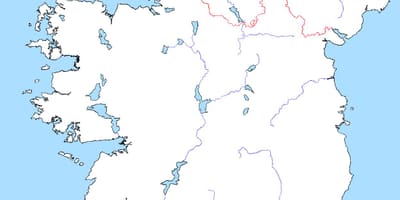 Ramani ya tupu ramani ya ireland na mito